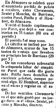 Claramonte, Sentet i Monxot