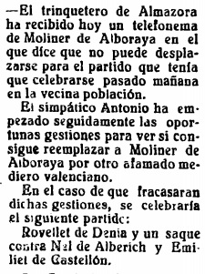 Moliner no pot vindre