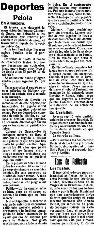 Rovellet, Xiquet de Sueca i Pitillo